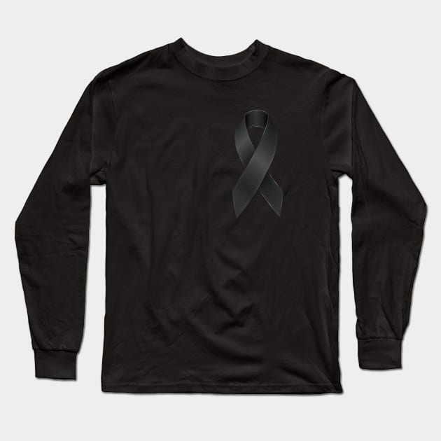 Mourning and melanoma symbol Long Sleeve T-Shirt by AnnArtshock